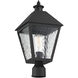Harrison 1 Light 19 inch Matte Black Outdoor Post Lantern