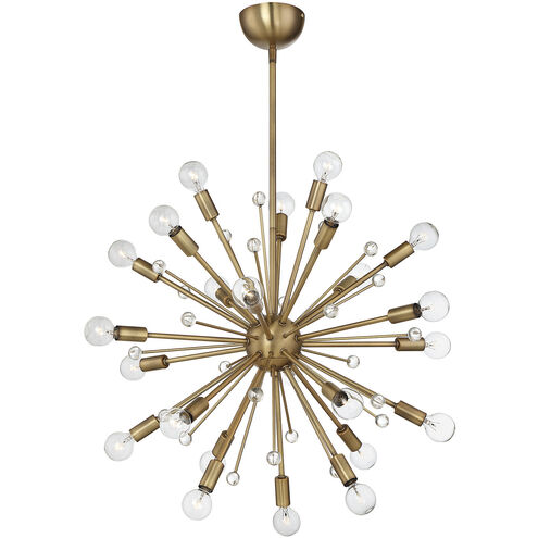 Galea 24 Light 23 inch Warm Brass Chandelier Ceiling Light, Essentials