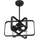 Lynx 14 inch Matte Black with Black Blades Fan D'Lier