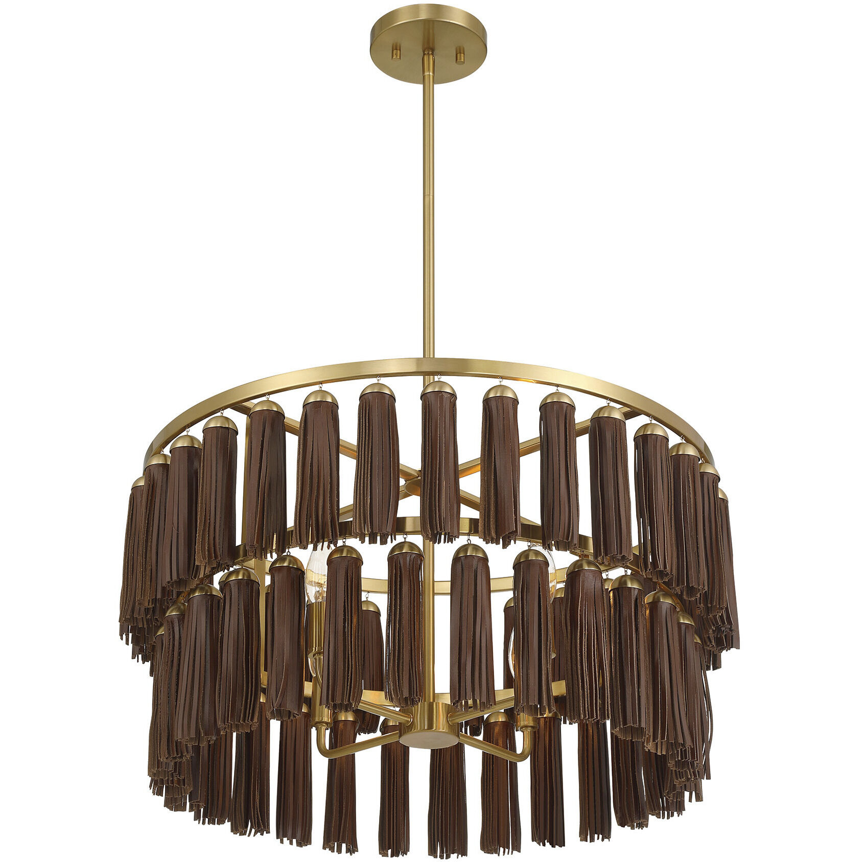 Aquitane 4 Light 24 inch Warm Brass Pendant Ceiling Light