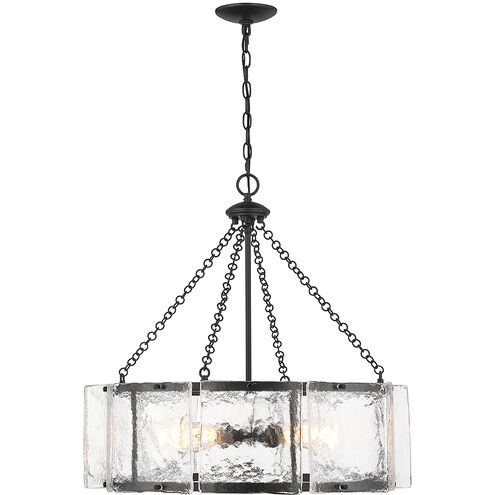 Genry 5 Light 26 inch Matte Black Pendant Ceiling Light