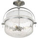 Denmar 4 Light 18 inch Polished Chrome Covertible SemiFlush Ceiling Light