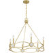 Minette 6 Light 28 inch Spun Gold Chandelier Ceiling Light