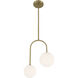 Chester 2 Light 12 inch Noble Brass Pendant Ceiling Light