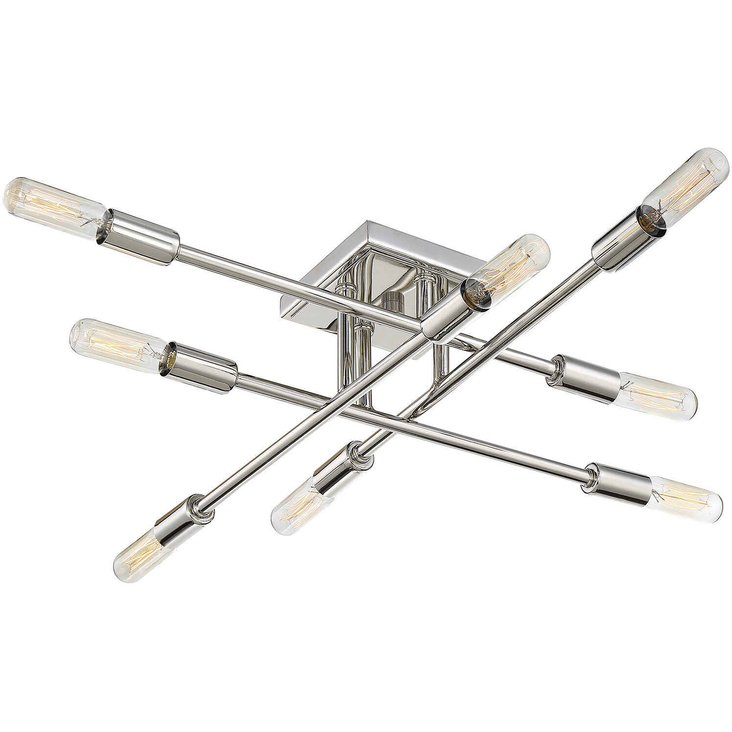 Lyrique 8 Light 19.5 inch Polished Nickel Semi-Flush Ceiling Light