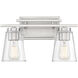 Calhoun 2 Light 14.58 inch Satin Nickel Bathroom Vanity Light Wall Light, Essentials