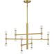 Kingsburg 12 Light 32 inch Warm Brass Chandelier Ceiling Light, Lighting One (Open)