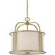 Rockford 3 Light 18 inch Warm Brass Pendant Ceiling Light, Essentials