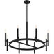 Padgett 8 Light 32 inch Matte Black Chandelier Ceiling Light