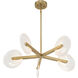 Ainslie LED 30 inch Warm Brass Chandelier Ceiling Light