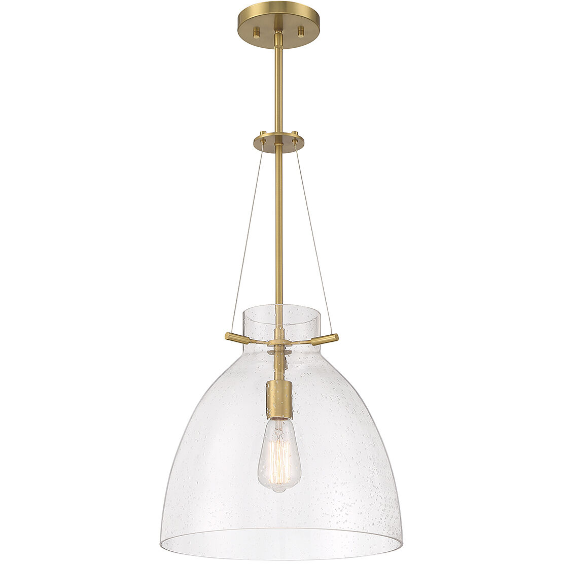 Foster 1 Light 14 inch Warm Brass Pendant Ceiling Light