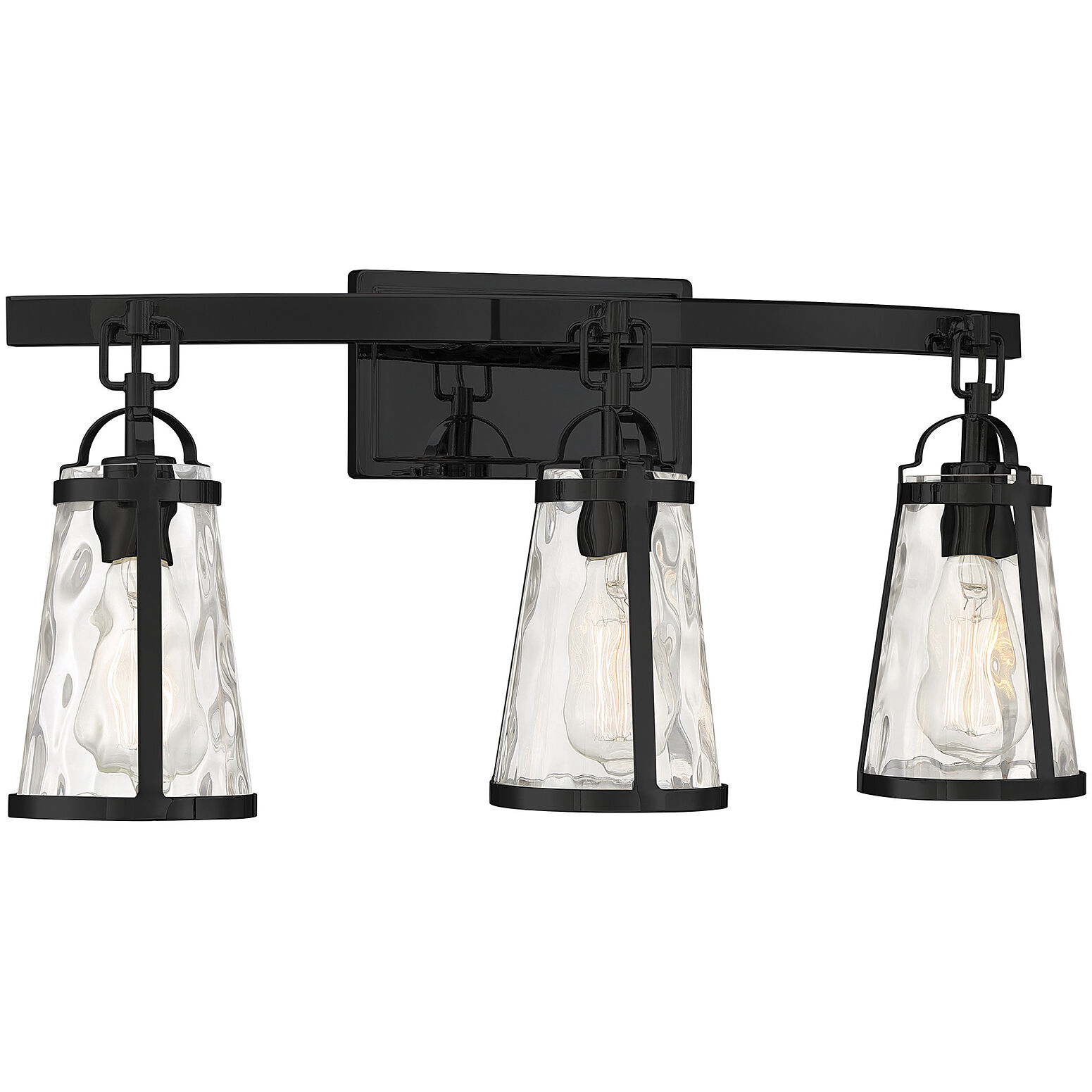 Albany 3 Light 24 inch Black Bathroom Vanity Light Wall Light