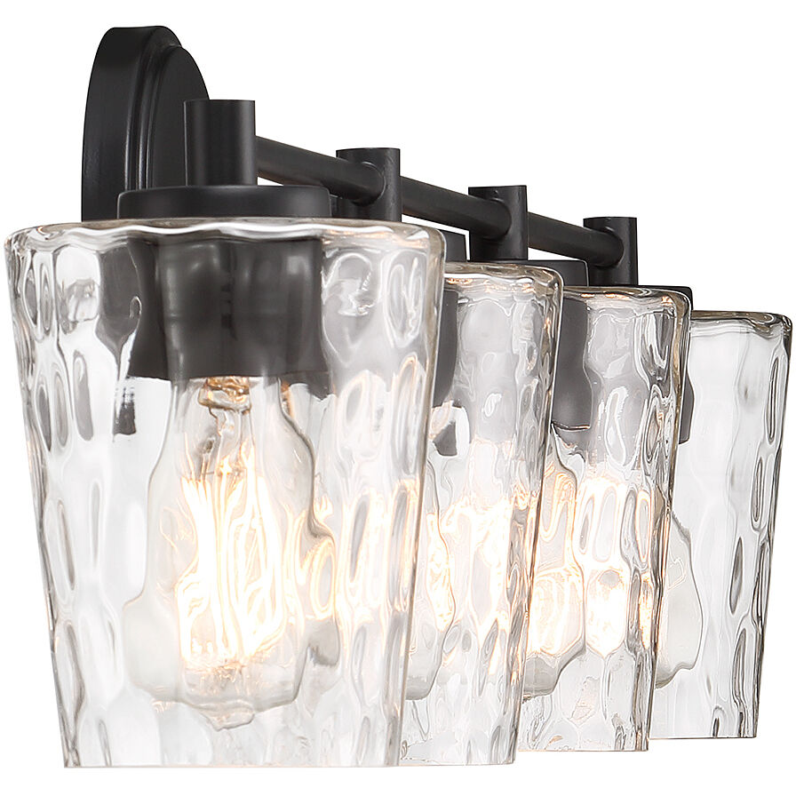 Ballas 4 Light 31.5 inch Black Bathroom Vanity Light Wall Light