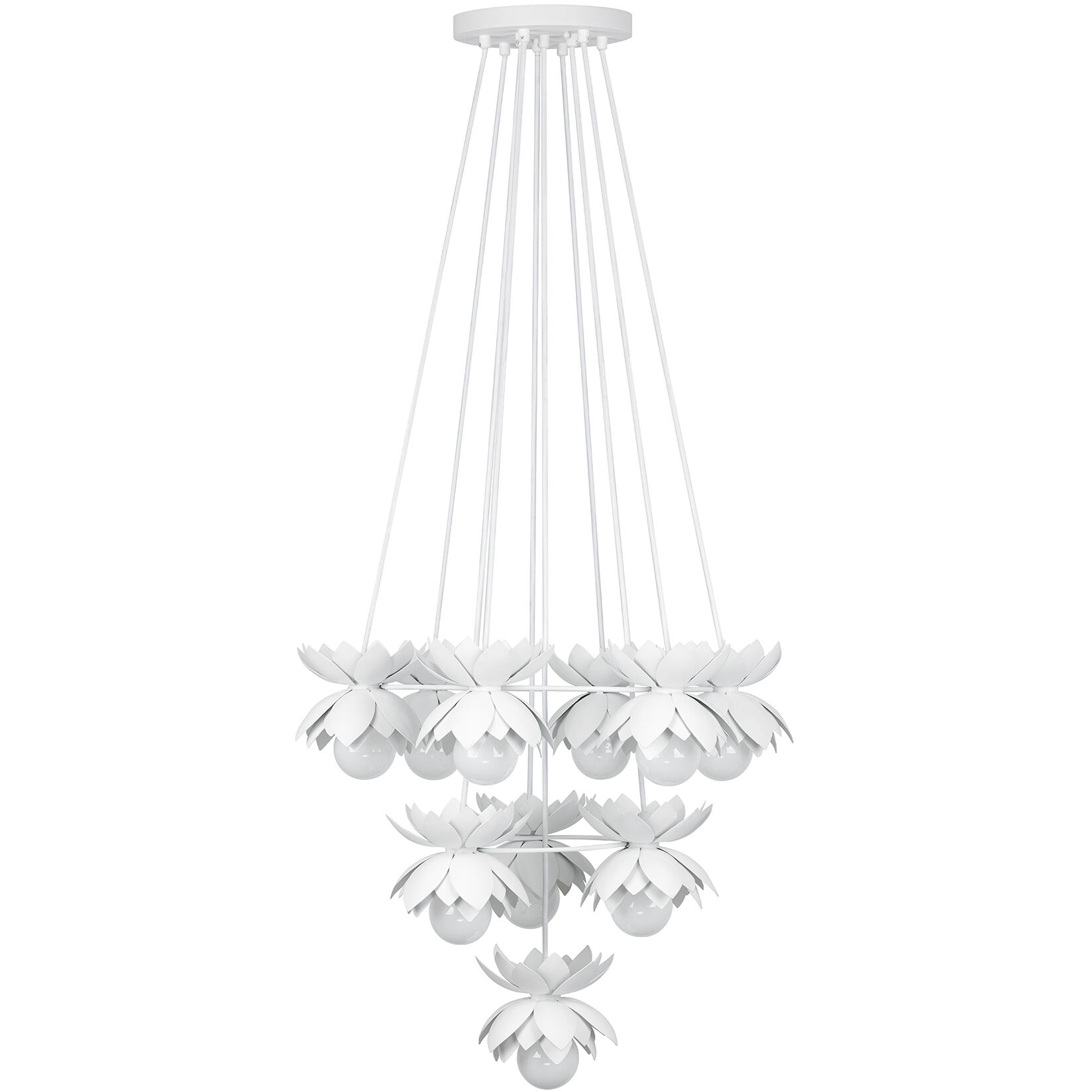 Pacha 10 Light 25 inch White Cashmere Chandelier Ceiling Light