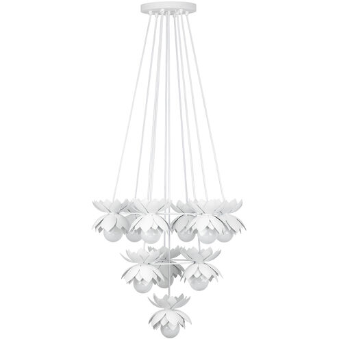 Pacha 10 Light 25 inch White Cashmere Chandelier Ceiling Light