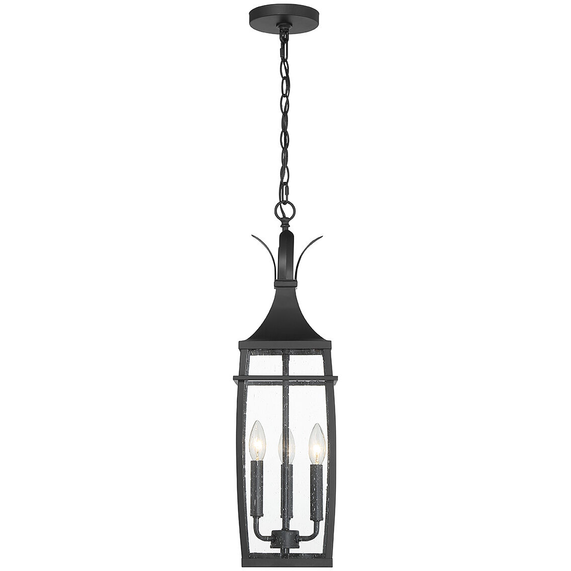 Montpelier 3 Light 7.5 inch Black Outdoor Hanging Lantern