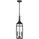 Montpelier 3 Light 7.5 inch Matte Black Outdoor Hanging Lantern