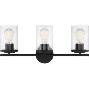 Marshall 3 Light 22 inch Black Bathroom Vanity Light Wall Light, Essentials