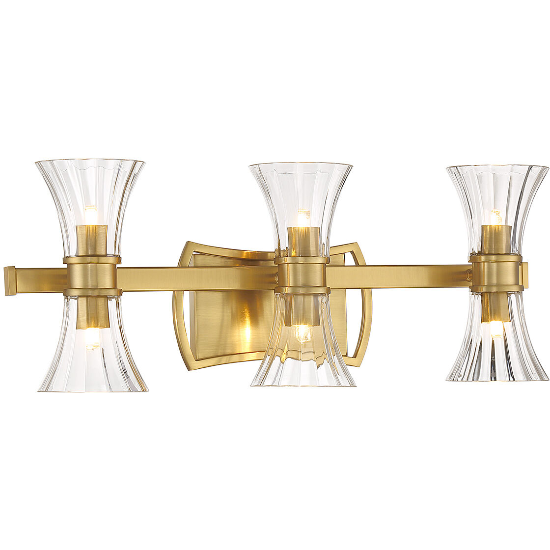 Bennington LED 24 inch Warm Brass Bathroom Vanity Light Wall Light