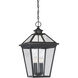 Ellijay 4 Light 14 inch Black Outdoor Hanging Lantern