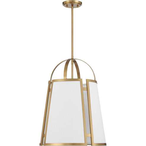 Chartwell 4 Light 16.75 inch Warm Brass Pendant Ceiling Light