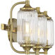 Holton 3 Light 24 inch Warm Brass Bathroom Vanity Light Wall Light