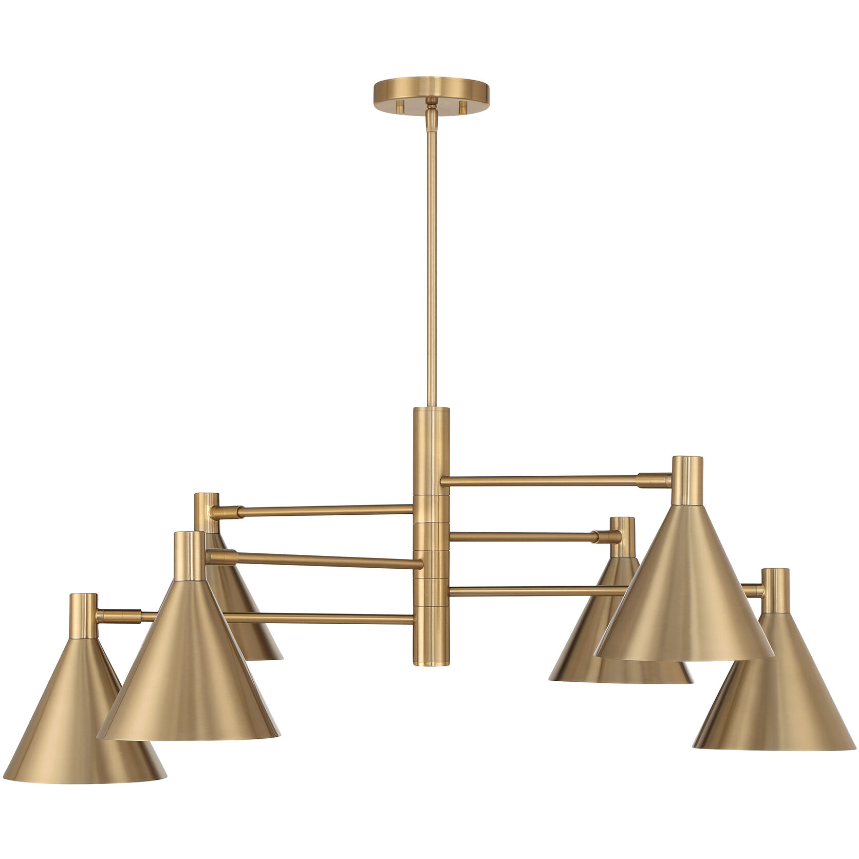 Savoy House 1-8003-6-127 Pharos 6 Light 38 inch Noble Brass