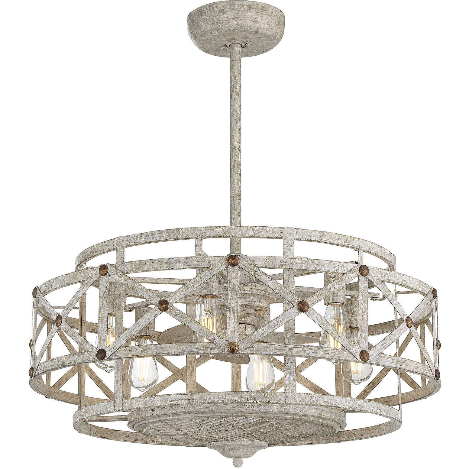 Colonade 14 inch Provence with Gold Accents Fan D'Lier