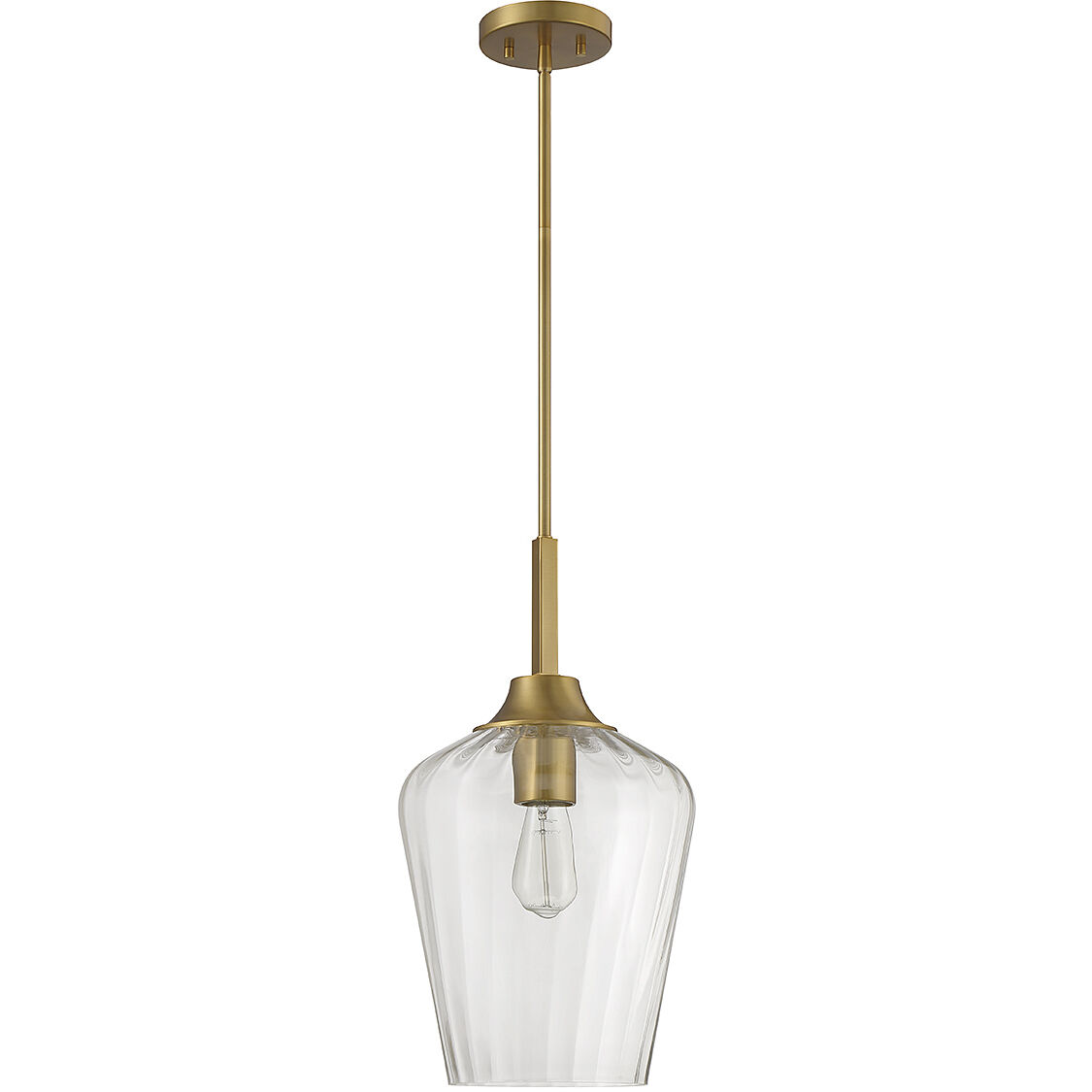 Carlton 1 Light 11 inch Warm Brass Pendant Ceiling Light, Essentials