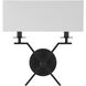 Arondale 2 Light 14 inch Matte Black Wall Sconce Wall Light