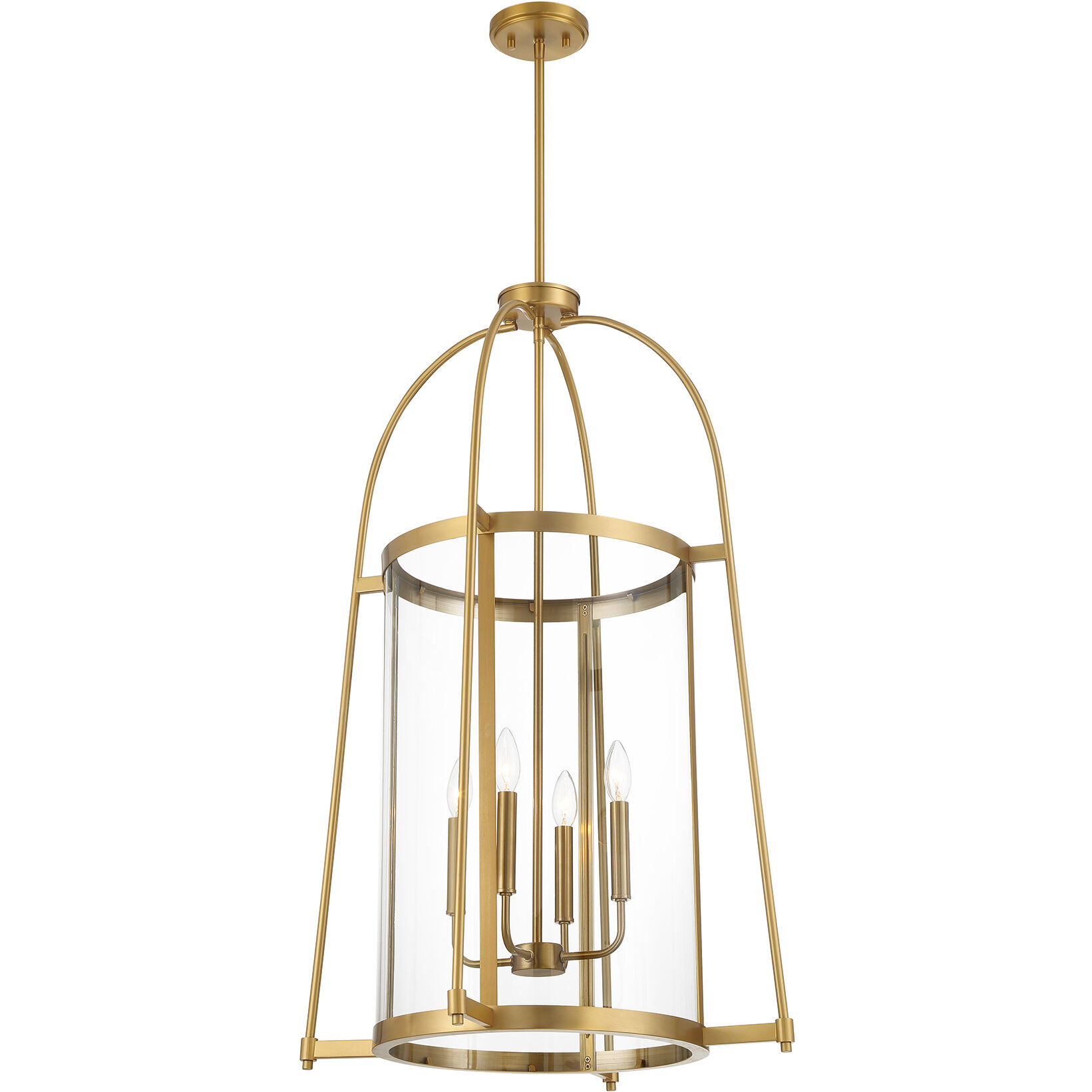 Rosedale 4 Light 23 inch Warm Brass Pendant Ceiling Light