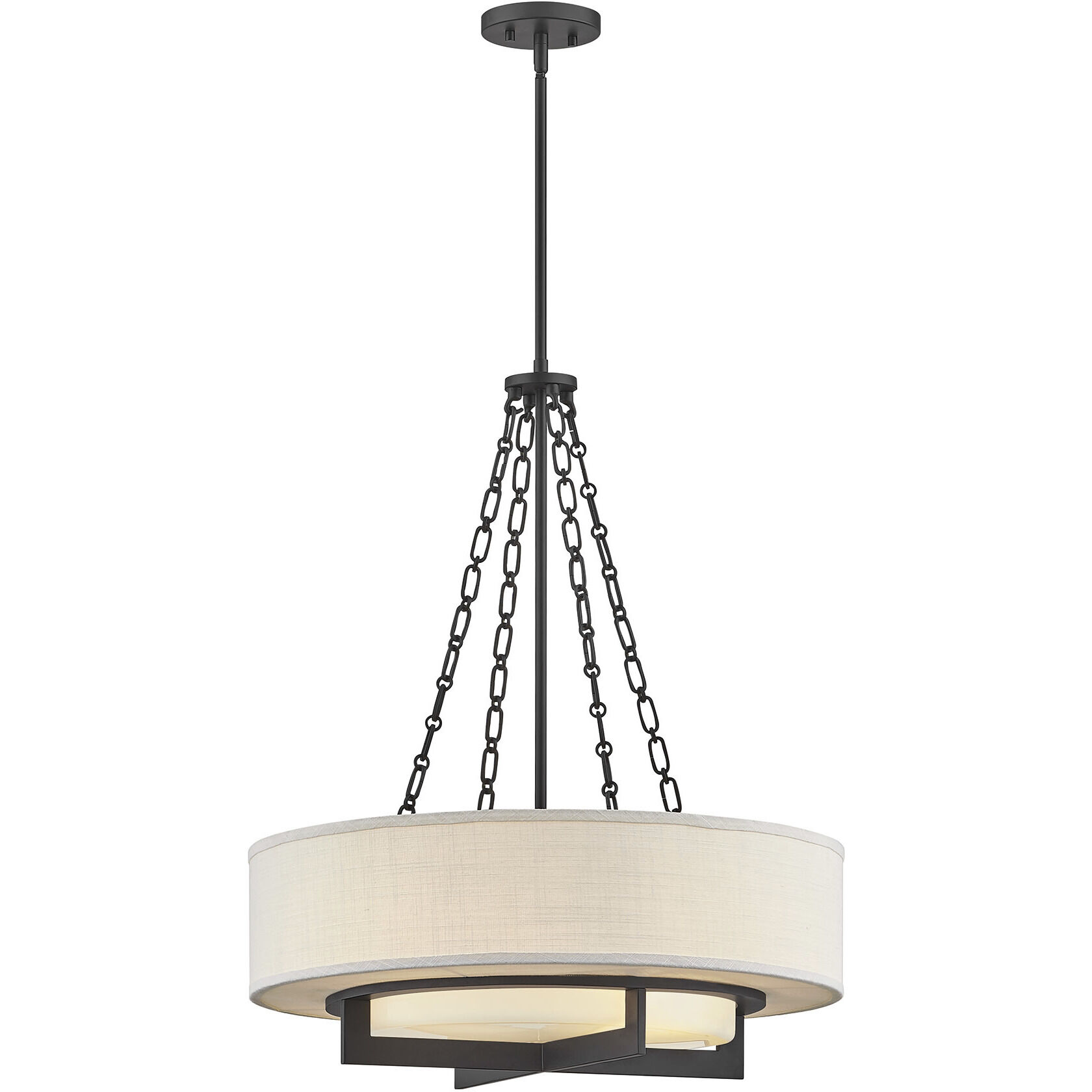 Brentwood 4 Light 24 inch Matte Black Pendant Ceiling Light