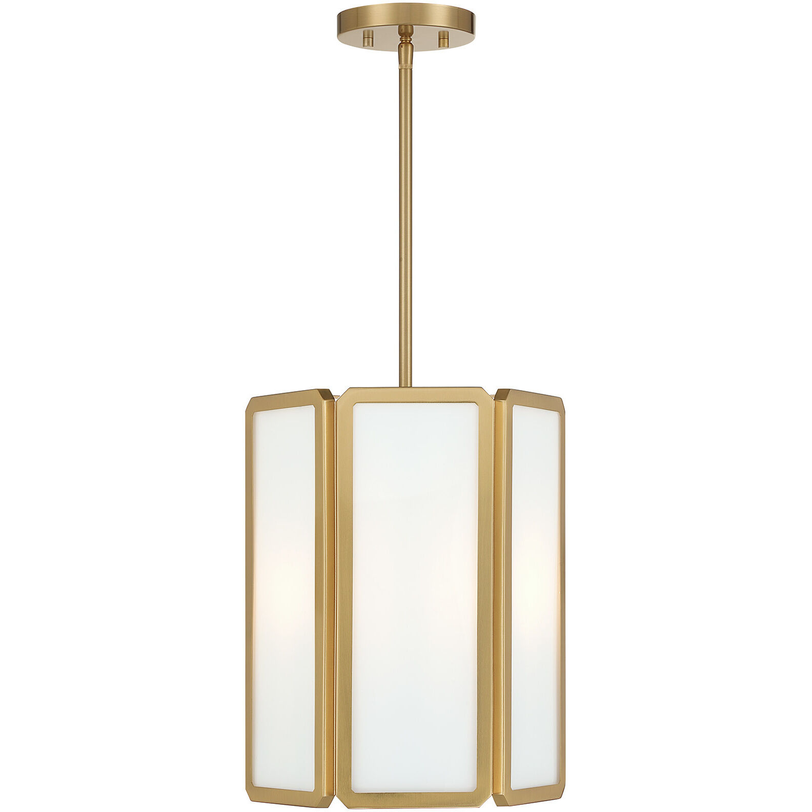 Leeds 3 Light 12 inch Warm Brass Pendant Ceiling Light