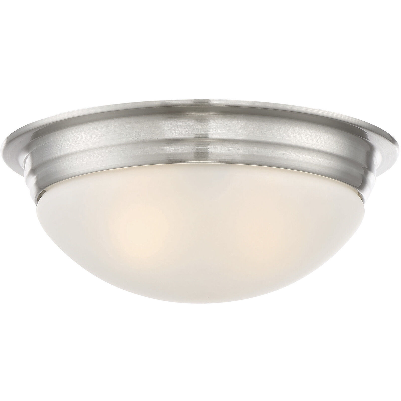 Nickel flush shop mount light