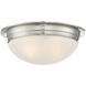 Stella 2 Light 13 inch Satin Nickel Flush Mount Ceiling Light, Essentials