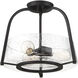 Dash 3 Light 16 inch English Bronze Semi-Flush Ceiling Light