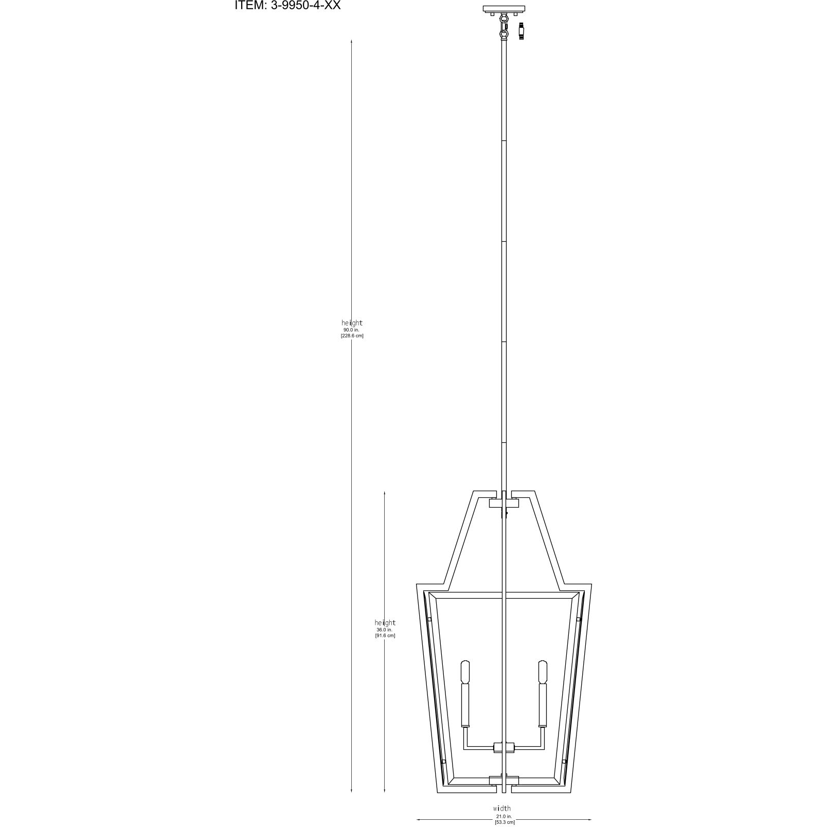 Farell 4 Light 21 inch Matte Black Pendant Ceiling Light