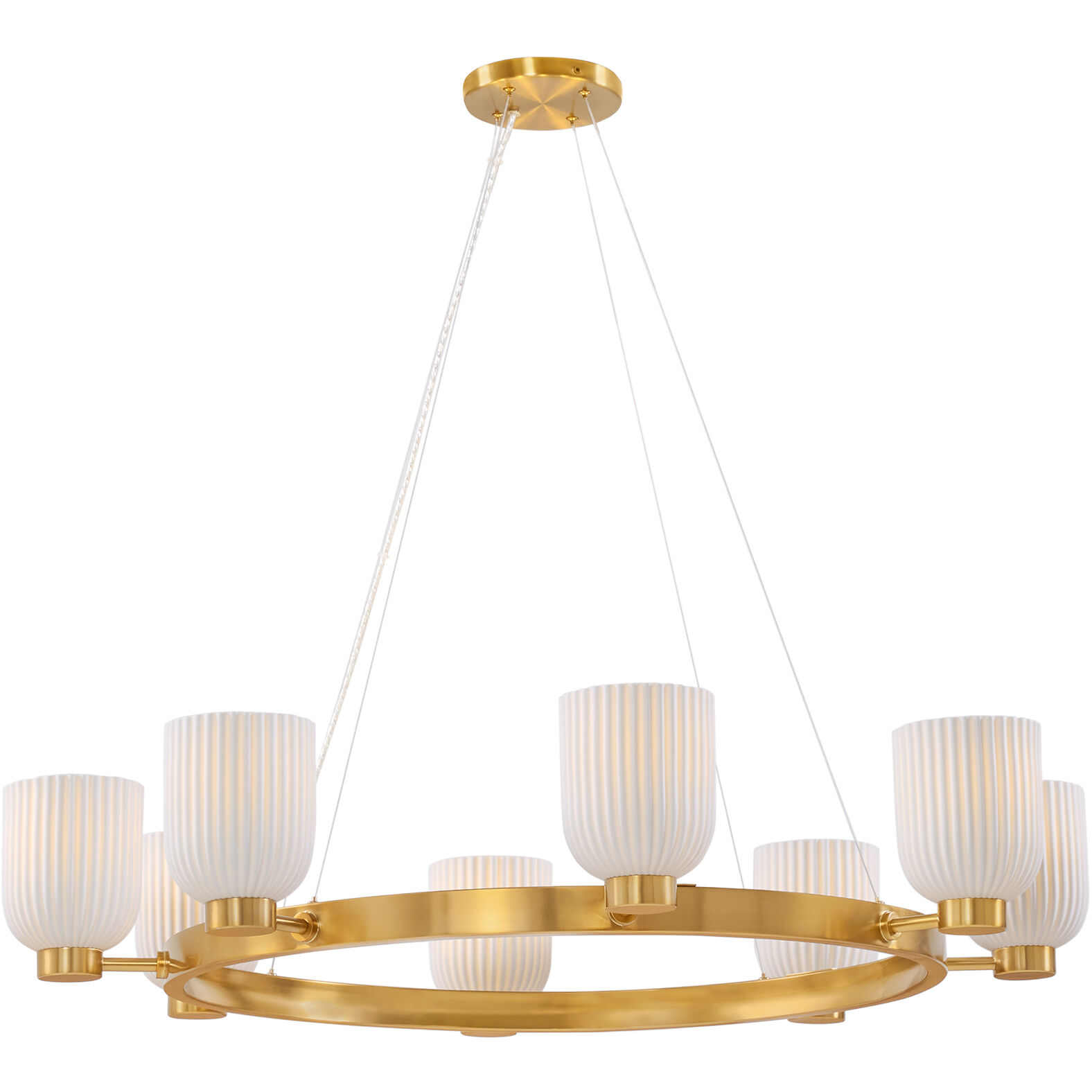 Isla Blanca 8 Light 40 inch Warm Brass Chandelier Ceiling Light