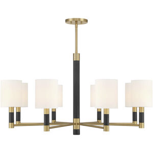 Conrad 8 Light 40 inch Warm Brass with Black Marble Chandelier Ceiling Light
