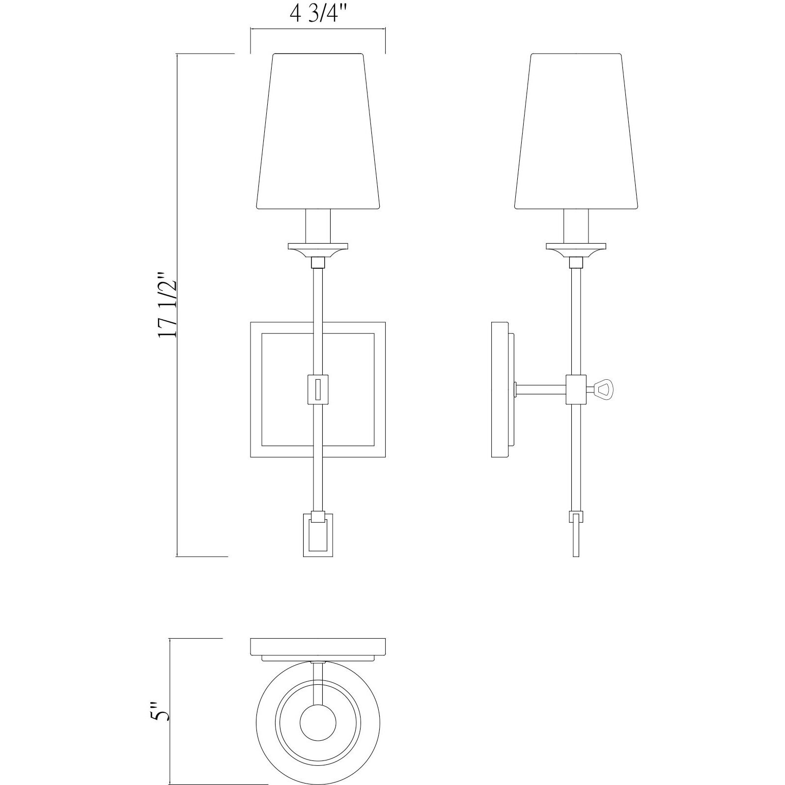 Lorainne 1 Light 4.75 inch Oxidized Black Wall Sconce Wall Light