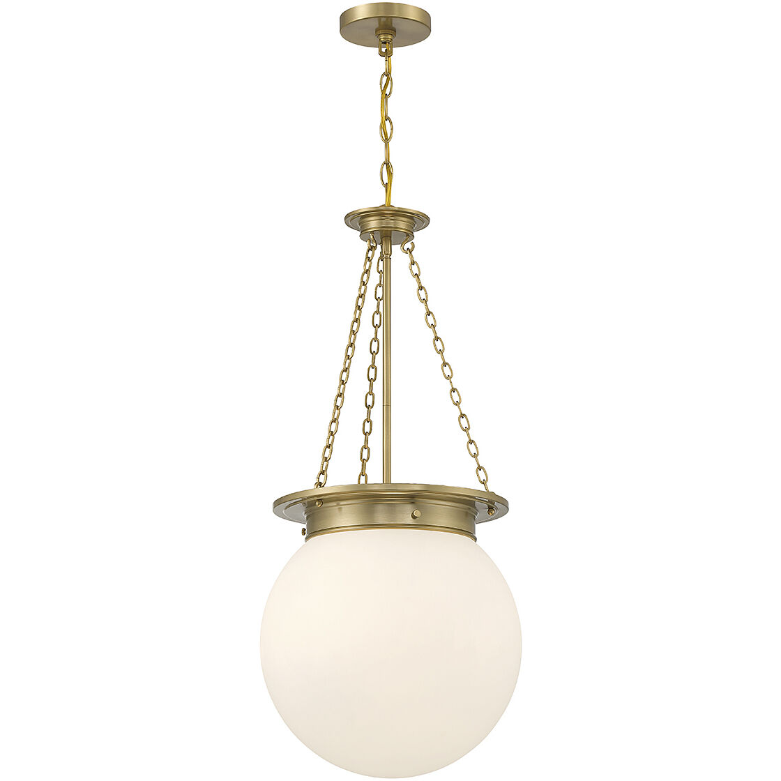 Manor 3 Light 13.5 inch Warm Brass Pendant Ceiling Light