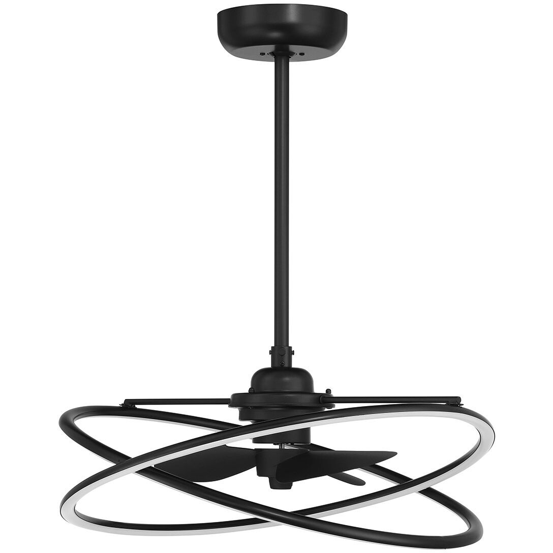 Dorado 14 inch Matte Black with Black Blades Fan D'Lier