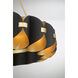 Pelham LED 27.75 inch Black Cashmere and True Gold Chandelier Ceiling Light