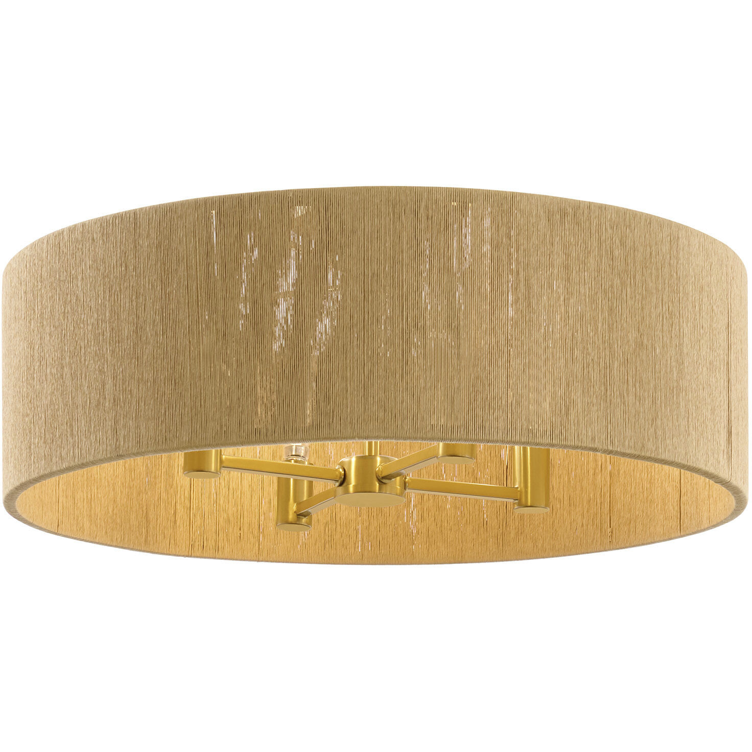 Maynard 4 Light 22 inch Warm Brass Flush Mount Ceiling Light