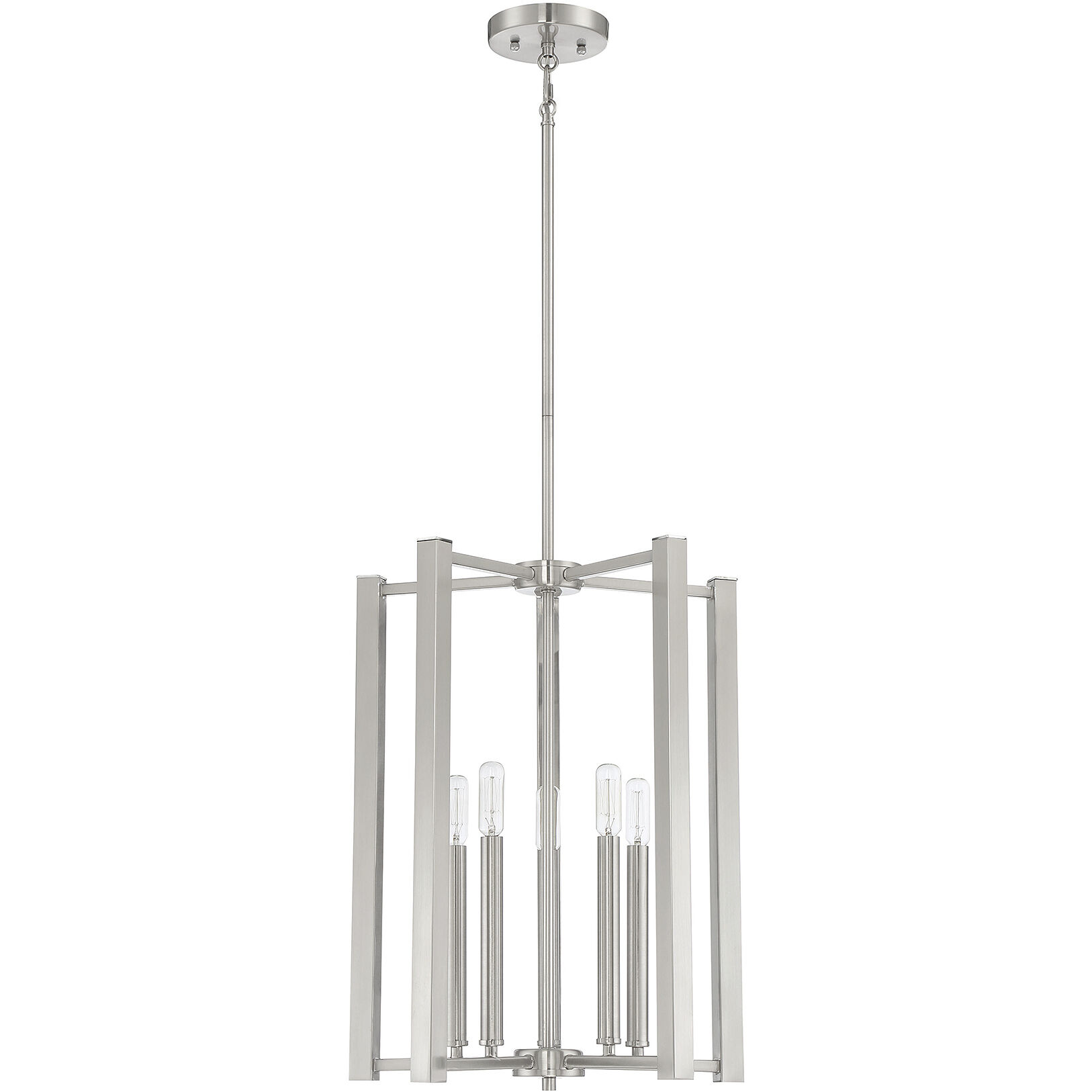 Benson 5 Light 15.5 inch Satin Nickel Pendant Ceiling Light, Essentials