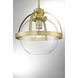 Pendleton 1 Light 14 inch Warm Brass Pendant Ceiling Light, Essentials