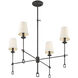 Lorainne 4 Light 30 inch Oxidized Black Chandelier Ceiling Light