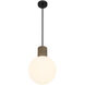 Jarrell 1 Light 12 inch Matte Black Pendant Ceiling Light