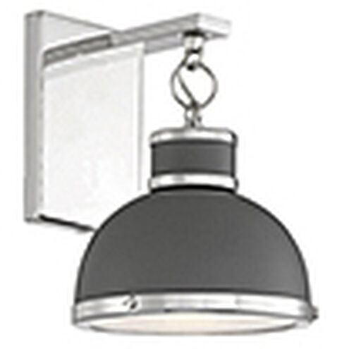 Corning 1 Light 8 inch Gray with Polished Nickel Accents Wall Sconce Wall Light in Gray/Polished Nickel