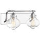 Allman 2 Light 17.75 inch Polished Chrome Bath Light Wall Light